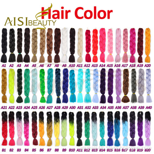 Aisi Beauty Topselling Wholesale Cheap Vendor Ombre Color Jumbo Box Braid Twist Synthetic Crochet Braiding Hair Extensions